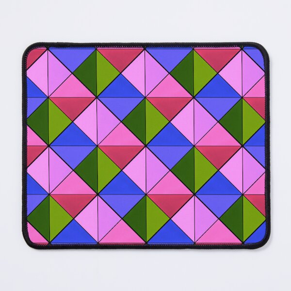 Item preview, Seamless triangle pattern in Blush pink, blue and green tones designed and sold by coloryourwings.