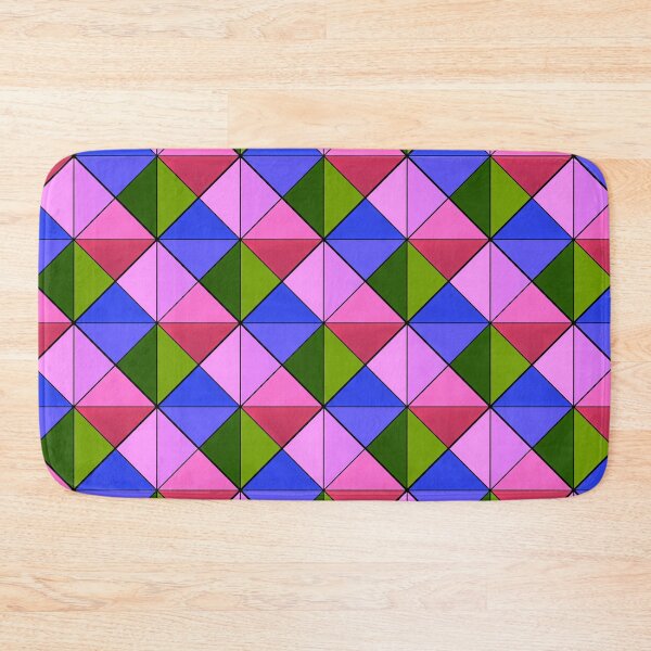 Item preview, Seamless triangle pattern in Blush pink, blue and green tones designed and sold by coloryourwings.