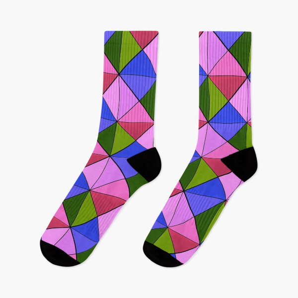 Item preview, Seamless triangle pattern in Blush pink, blue and green tones designed and sold by coloryourwings.