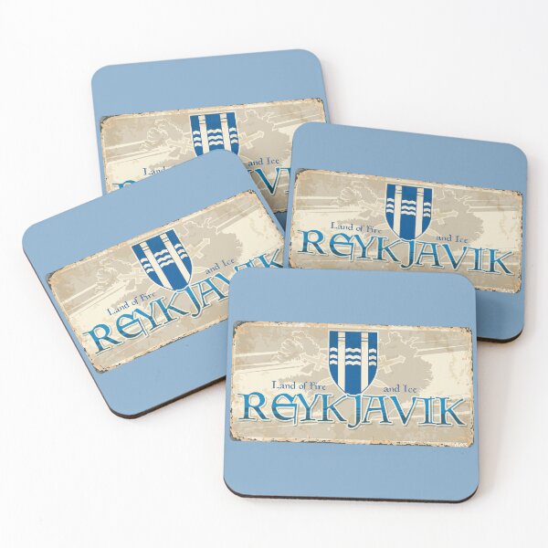 Item preview, REYKJAVIK City Iceland Flag Sticker T-Shirt 01 designed and sold by LocationInks.