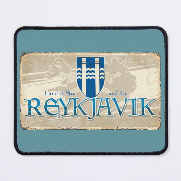 Item preview, REYKJAVIK City Iceland Flag Sticker T-Shirt 01 designed and sold by LocationInks.