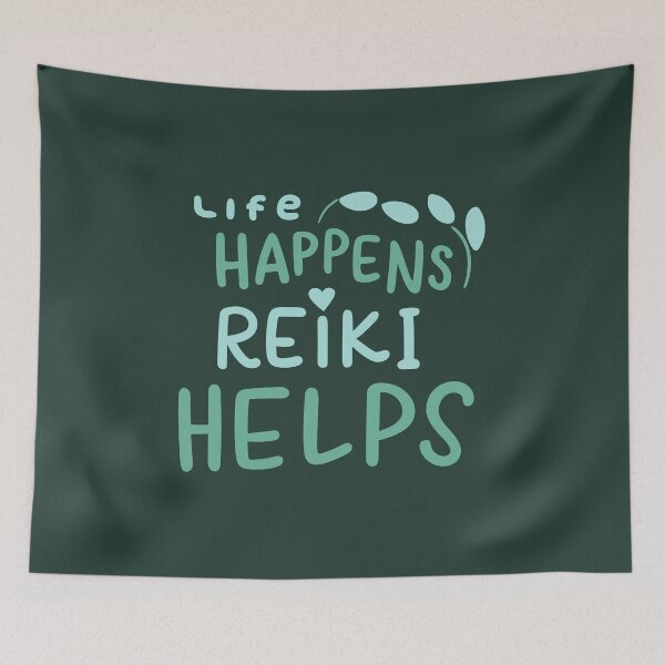 Item preview, life happens reiki helps - turquoise kind design designed and sold by EvaAngel.