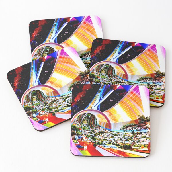 Item preview, SPACE COLONIES - RETROFUTURISM ART designed and sold by Darpadesign.