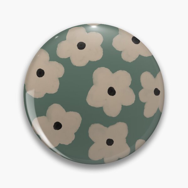 Item preview, Beige Flower Pattern With Green Background designed and sold by Anton Repetto.