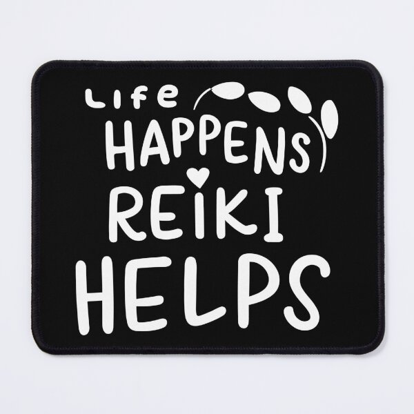 Item preview, life happens reiki helps - kind white design designed and sold by EvaAngel.