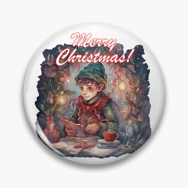 Item preview, A watercolor illustration of Christmas Elf designed and sold by Mickeymouse2023.