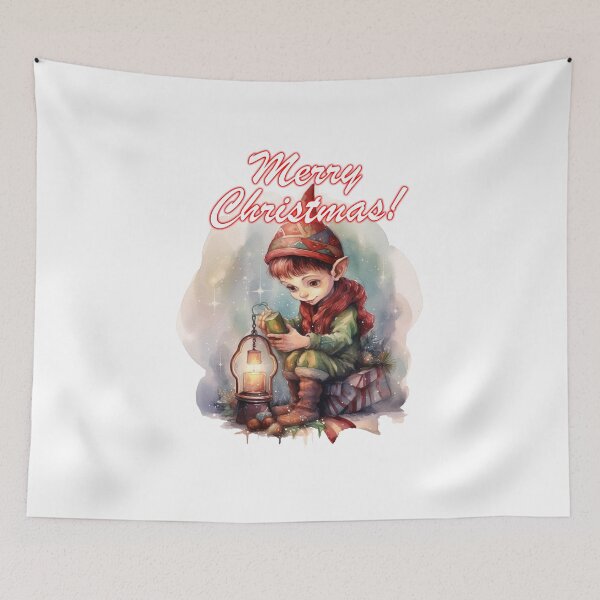 Item preview, A watercolor illustration Christmas cute elf 2 designed and sold by Mickeymouse2023.
