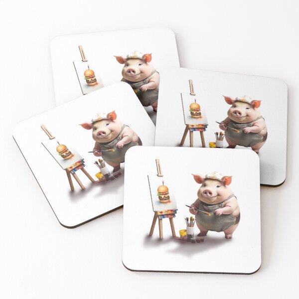 Item preview, Porky Artist: Burger Bliss Edition designed and sold by NickTaroDesign.