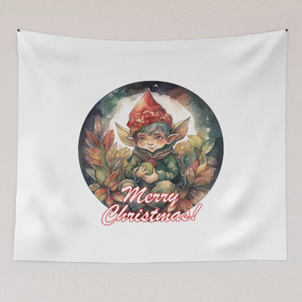 Item preview, A watercolor illustration Christmas cute elf 3 designed and sold by Mickeymouse2023.