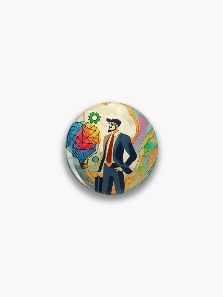 Thumbnail 1 of 3, Pin, ABSTRACT ART designed and sold by PIGCASSOSAIART.