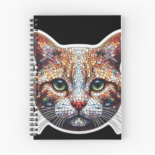 Item preview, Mosaic profile of a streetcat designed and sold by AI-Only Creations.