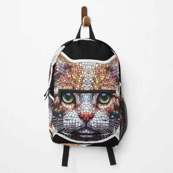 Item preview, Mosaic profile of a streetcat designed and sold by AI-Only Creations.