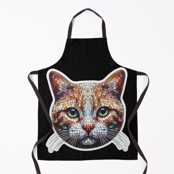 Item preview, Mosaic profile of a streetcat designed and sold by AI-Only Creations.