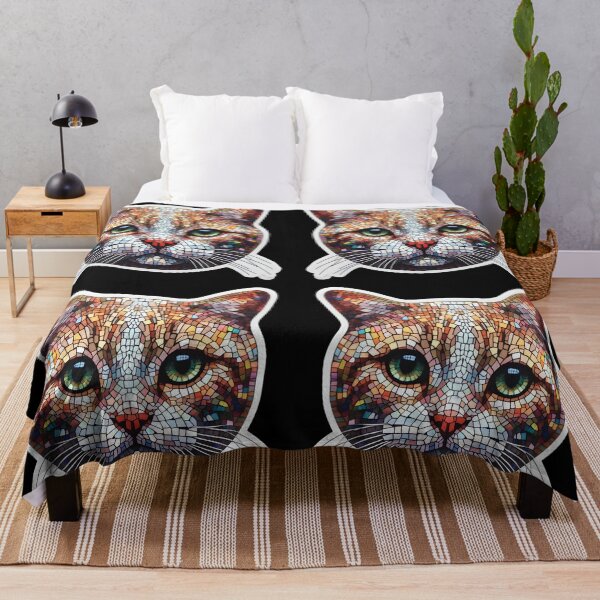 Item preview, Mosaic profile of a streetcat designed and sold by AI-Only Creations.