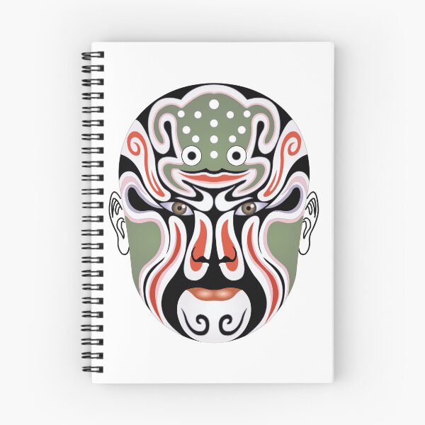 Item preview, Beijing Opera Make - Green Verdant Forest Mask designed and sold by AysuDesign.