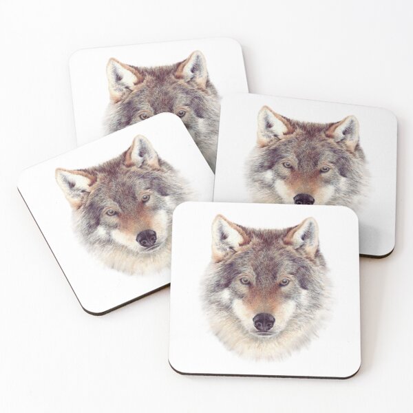 Item preview, wolf portrait coloured pencil drawing for charity designed and sold by JayTCee.