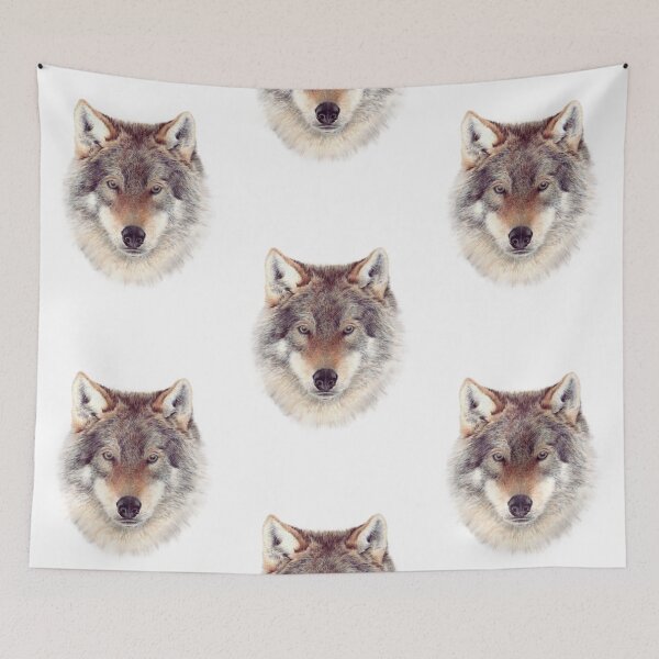 Item preview, wolf portrait coloured pencil drawing for charity designed and sold by JayTCee.