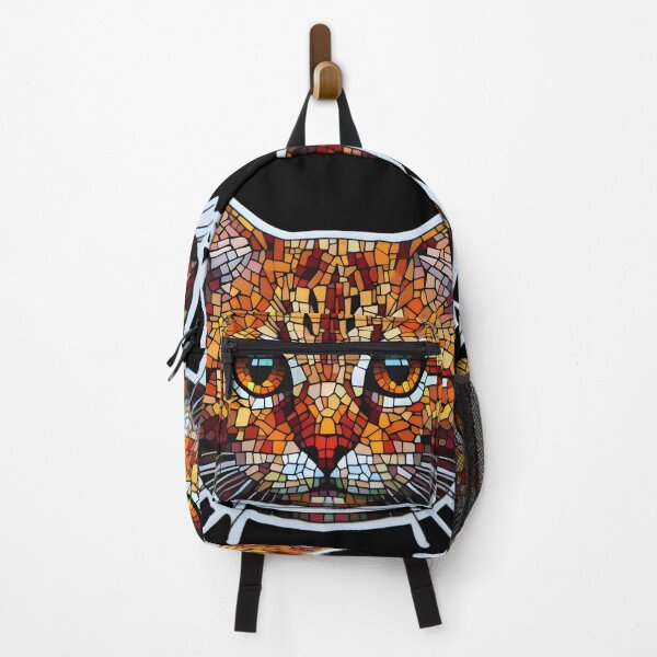 Item preview, Mosaic profile of a streetcat designed and sold by AI-Only Creations.