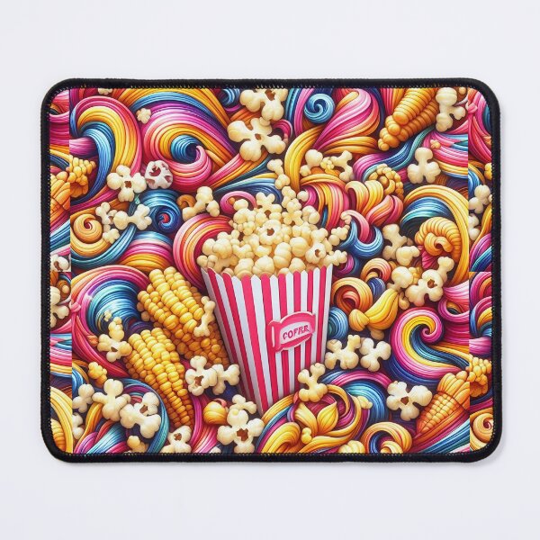 Item preview, Delicious Colorful Popcorn Pattern designed and sold by DigiDreamyArt.