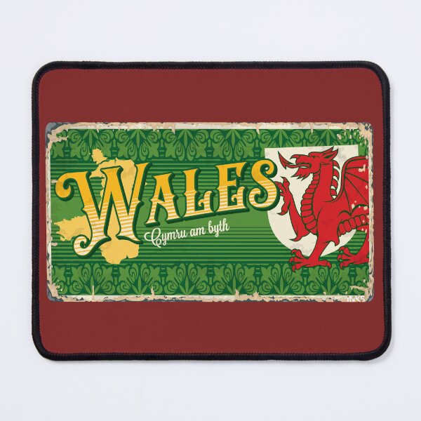 Item preview, WALES Welsh Flag Sticker UK Sticker T-Shirt 01 designed and sold by LocationInks.