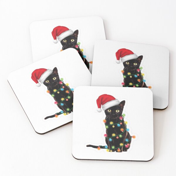 Item preview, Cat, lights, Christmas designed and sold by Rami Khalifah.