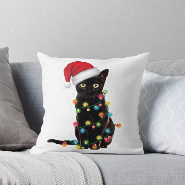 Item preview, Cat, lights, Christmas designed and sold by Rami Khalifah.