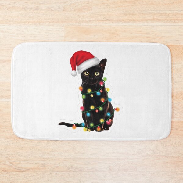 Item preview, Cat, lights, Christmas designed and sold by Rami Khalifah.