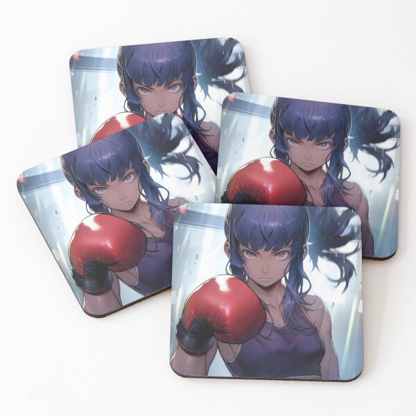 Item preview, A Boxing anime girl in ring portrait art designed and sold by TheArtistOf2022.