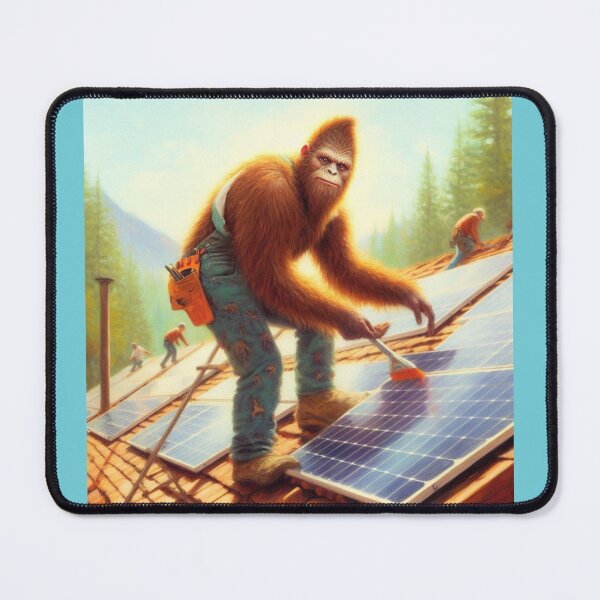 Item preview, Bigfoot Installing Solar Panels designed and sold by CrankyOldDude.