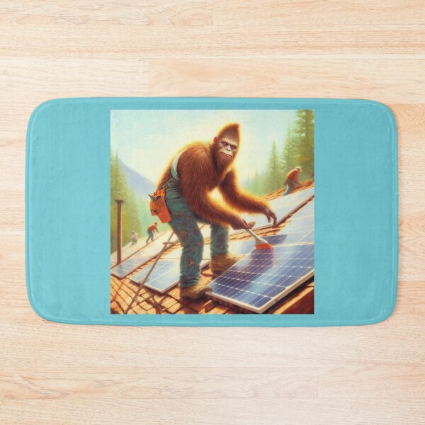 Item preview, Bigfoot Installing Solar Panels designed and sold by CrankyOldDude.