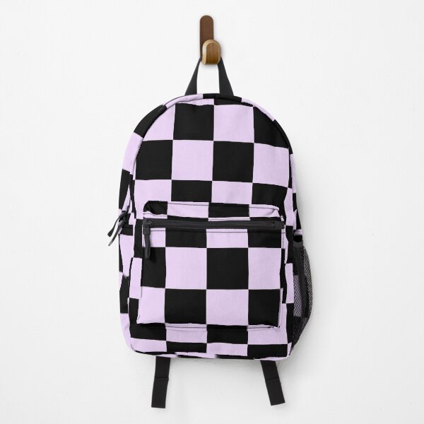 Item preview, Regular Checkerboard Pattern Lilac Violet Black Trippy Chess designed and sold by LittleHCreative.