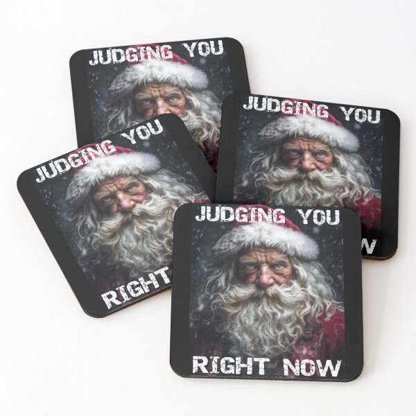 Item preview, Judging You Right Now - Surreal Judging Santa Claus Christmas Portrait designed and sold by MadeByRobots.
