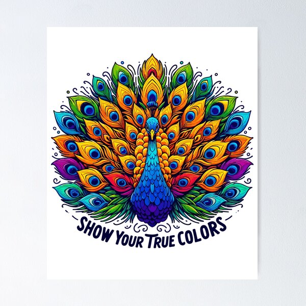 Show your true Colors Peacock Posters