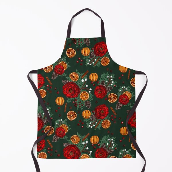 Item preview, Winter floral citrus and spice on green designed and sold by Quick Brown Fox Canada.