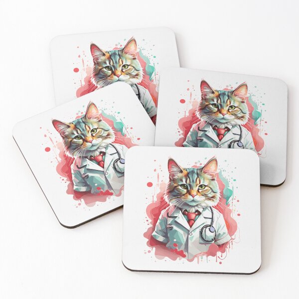 Item preview, Paws for Healing: Cat Doctor Illustratio designed and sold by cutiepie11cats.