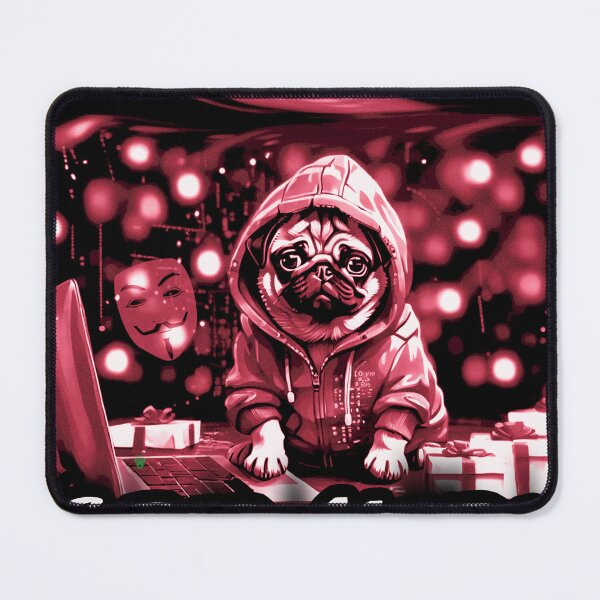 Item preview, Pug HAPPY HOLIDAYS 66 CYBER MONDAY  designed and sold by RedBluffTraders.