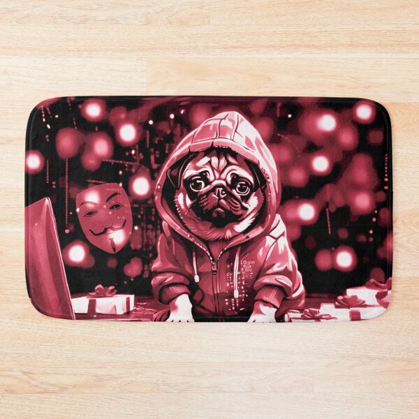 Item preview, Pug HAPPY HOLIDAYS 66 CYBER MONDAY  designed and sold by RedBluffTraders.