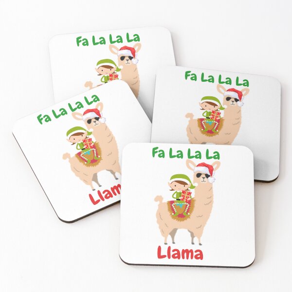Item preview, a graphic with a llama elf referring to the Christmas song fa la la la designed and sold by ShYmS.