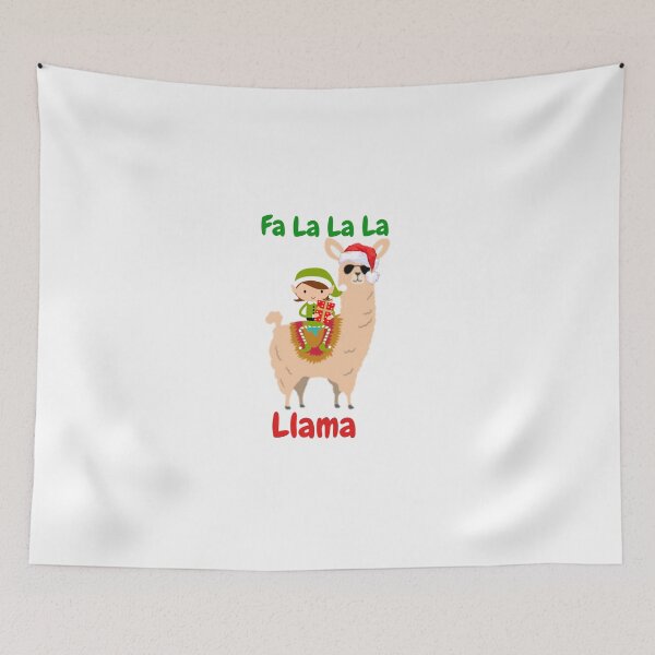 Item preview, a graphic with a llama elf referring to the Christmas song fa la la la designed and sold by ShYmS.
