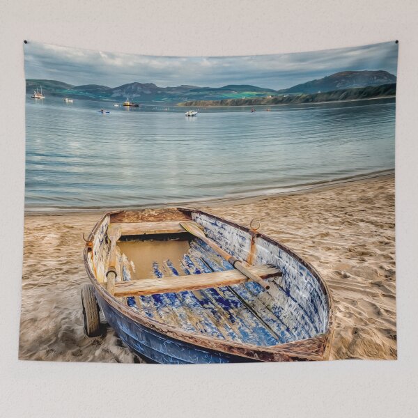 Item preview, Boat Morfa Nefyn Beach Llyn Peninsula Wales designed and sold by AJEvans.