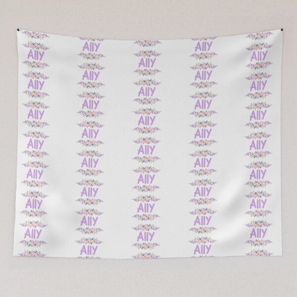 Item preview, Purple Flower Ally Name Label designed and sold by NormadWorld.