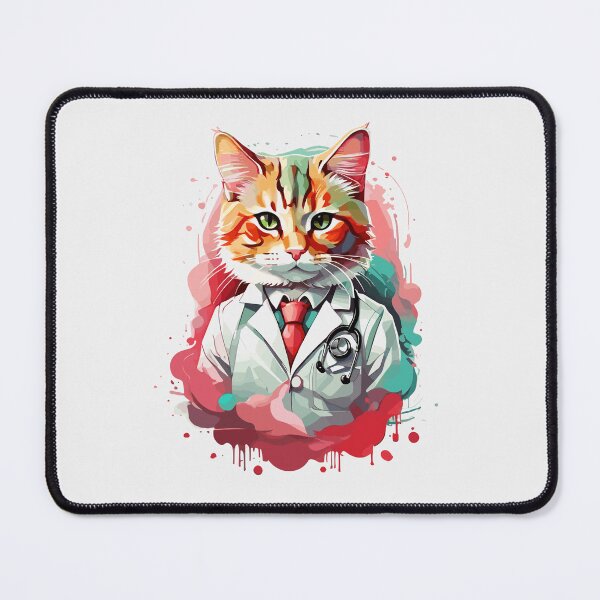 Item preview, Cat Doctor Shines in Colorful Art Illustration designed and sold by cutiepie11cats.