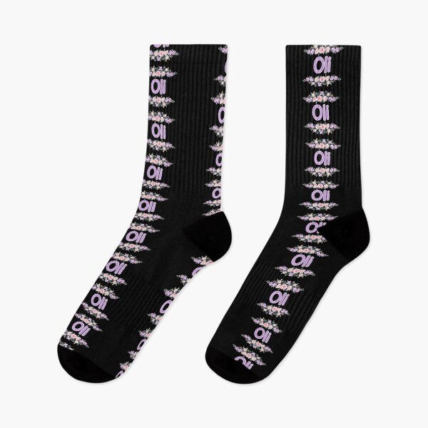 Item preview, Purple Flower Oli Name Label (Black) designed and sold by NormadWorld.