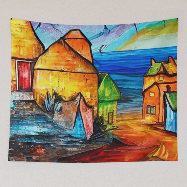 Item preview, Village on the coast 2 designed and sold by George Hutton Hunter.