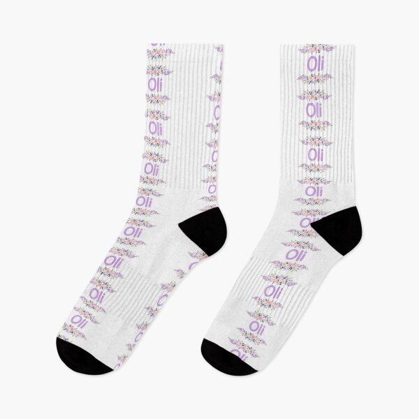 Item preview, Purple Flower Oli Name Label designed and sold by NormadWorld.