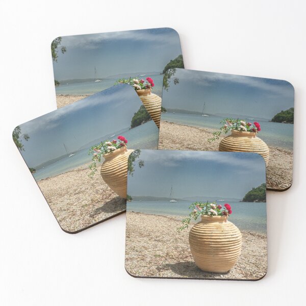 Item preview, Greek Urn on the Beach Corfu Greece nickbrayimages designed and sold by nickbrayimages.