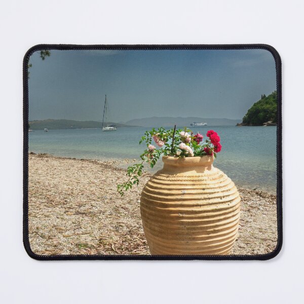 Item preview, Greek Urn on the Beach Corfu Greece nickbrayimages designed and sold by nickbrayimages.