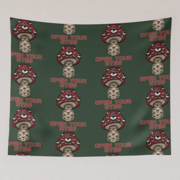 Item preview, OPEN YOUR EYES. TRIPPY MUSHROOM COOL DESIGN designed and sold by La Loca.