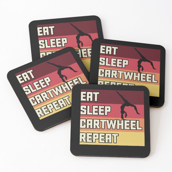 Item preview, Eat Sleep Cartwheel Repeat, Cartwheel Tumbling Lover Athlete Girl, Womens Cheer Mom designed and sold by behindthefacts.