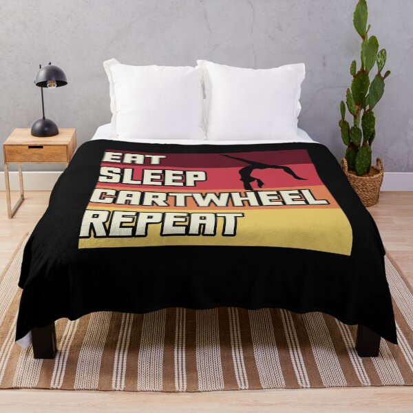 Item preview, Eat Sleep Cartwheel Repeat, Cartwheel Tumbling Lover Athlete Girl, Womens Cheer Mom designed and sold by behindthefacts.